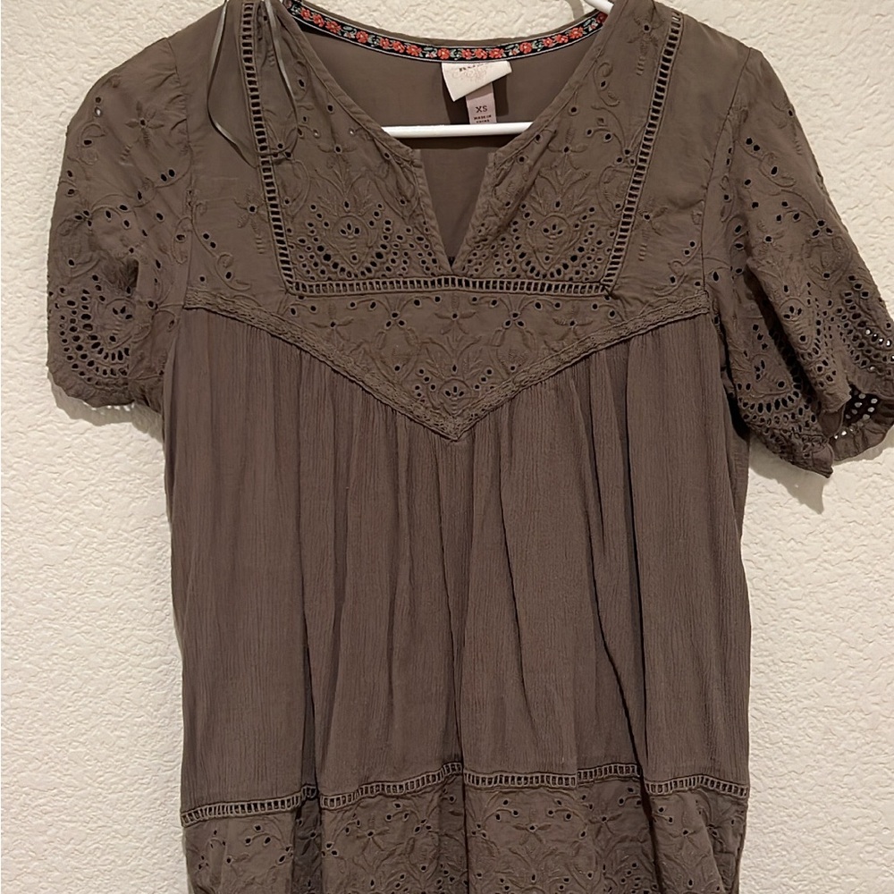 Olive green blouse